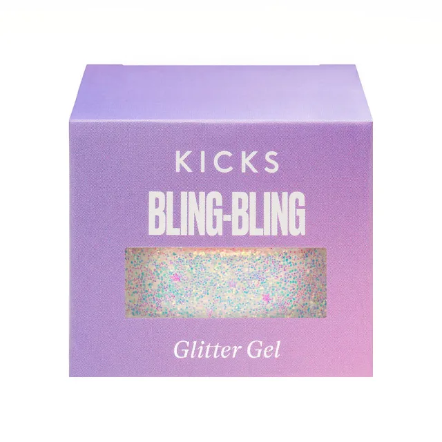 Kicks Beauty Bling-Bling Glitter Gel Silver