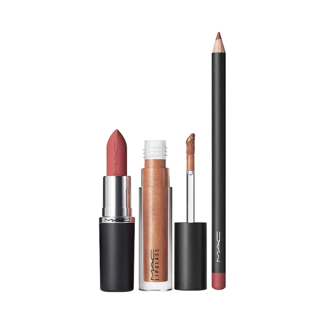 MAC Cosmetics Spring Teddy Lipgloss lipstick and Lipliner Set MAC Spring Teddy Set