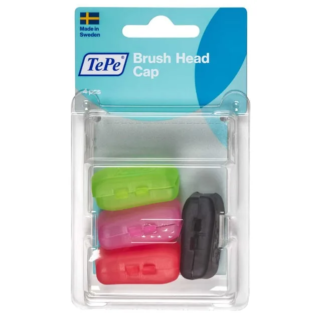 TePe Brush Head Cap Tandborstskydd 4-pack