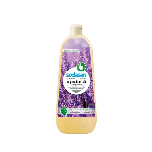 Sodasan Vegetabilisk Tvål Lavendel & Oliv 1 liter · 1000 ml