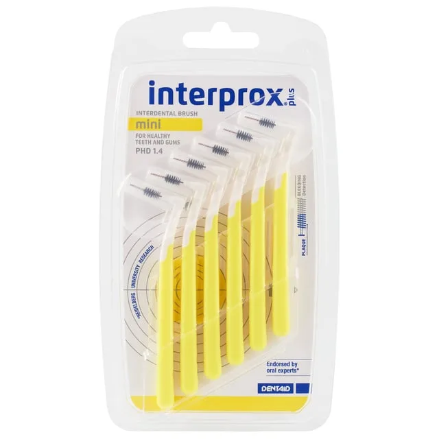 interprox Vinkel Plus Mini Mellanrumsborste Gul
