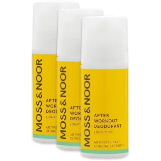 Moss & Noor After Workout Deodorant Light Mint 3-pack