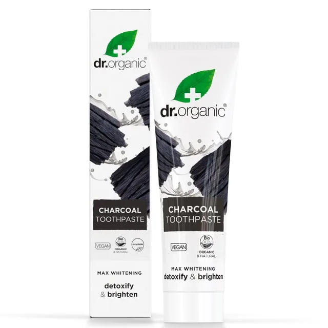 Dr Organic Aktivt Kol Extra Whitening Fluor Tandkräm
