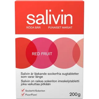 Salivin Sugtabletter Vid Muntorrhet Röda Bär