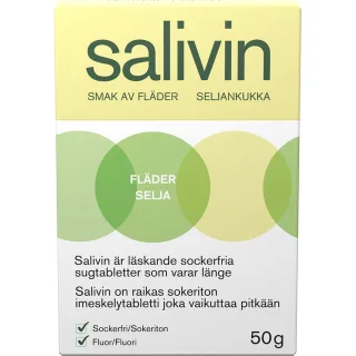 Salivin Sugtabletter Vid Muntorrhet Fläder