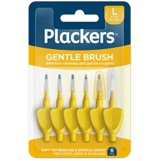 Plackers Gentle Brush Skonsam Mellanrumsborste Gul L