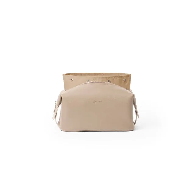 Bon Bags Staycation Cosmetic Bag Small Beige/Beige