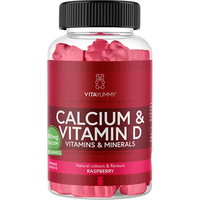 VitaYummy Calcium & D Raspberry Tuggtabletter