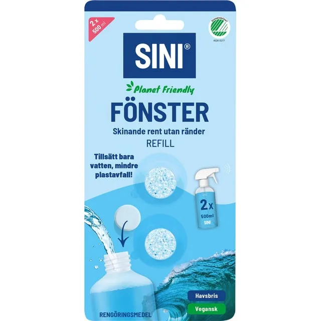 SINI Rengöringstablett Fönster refill 2-pack
