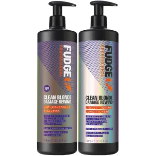 fudge Care Clean Blonde Damage Rewind Duo