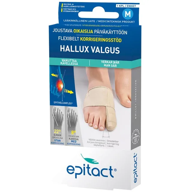 epitact Hallux Valgus Flexibelt Korrigeringsstöd M