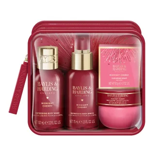 Baylis & Harding Midnight Cherry Travel Bag Gift Set