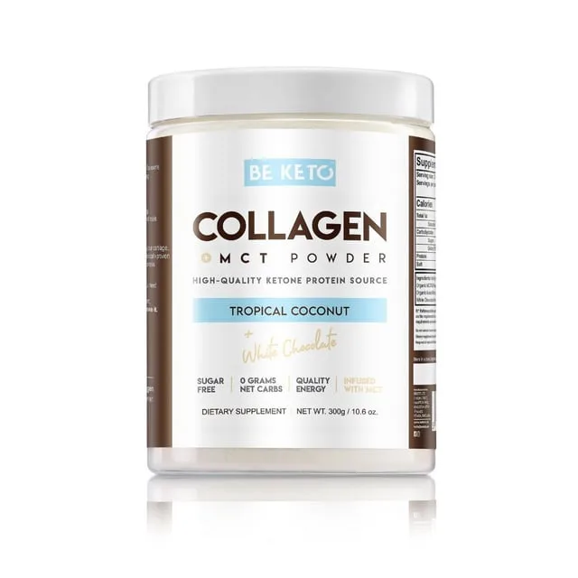 BeKeto Collagen + MCT Tropical Coconut & White Chocolate