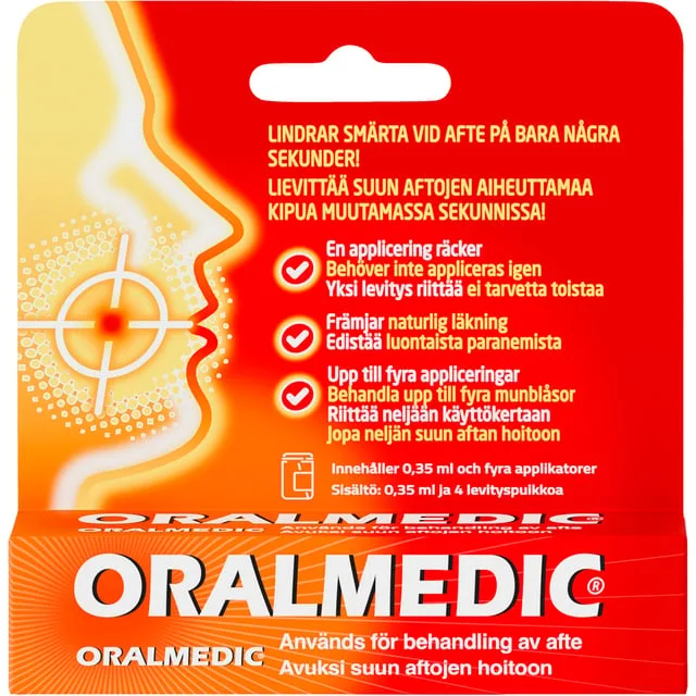 Oralmedic för behandling av afte i munnen