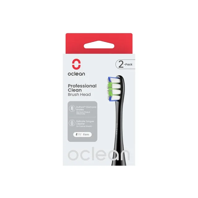 Oclean OcleanBorsthuvud Professional Clean 2-Pack Svart