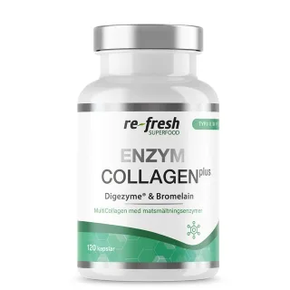 Re-fresh Superfood Enzym Collagen Plus 120 kapslar