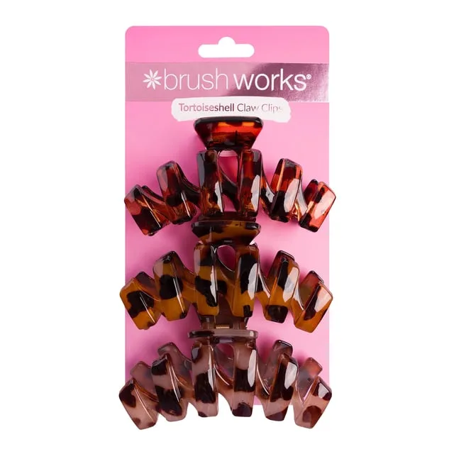 Brushworks Tortoiseshell Claw Clips