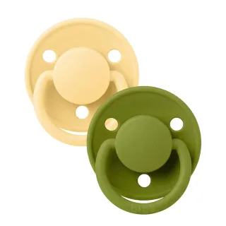 BIBS Pacifier De Lux Silicone Onesize Pale Butter/Wasabi