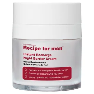 Recipe for men Instant Recharge Night Barrier Cream