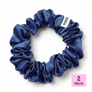Poppie Scrunchie 100% Mulberry Silk Blue M