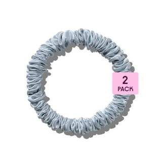 Poppie Scrunchie 100% Mulberry Silk Sky 2-pack