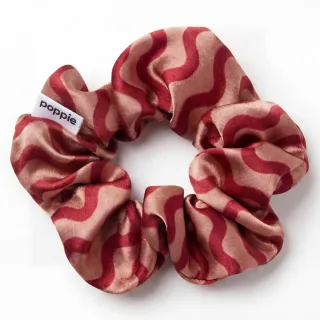 Poppie Scrunchie 100% Mulberry Silk Burgundy