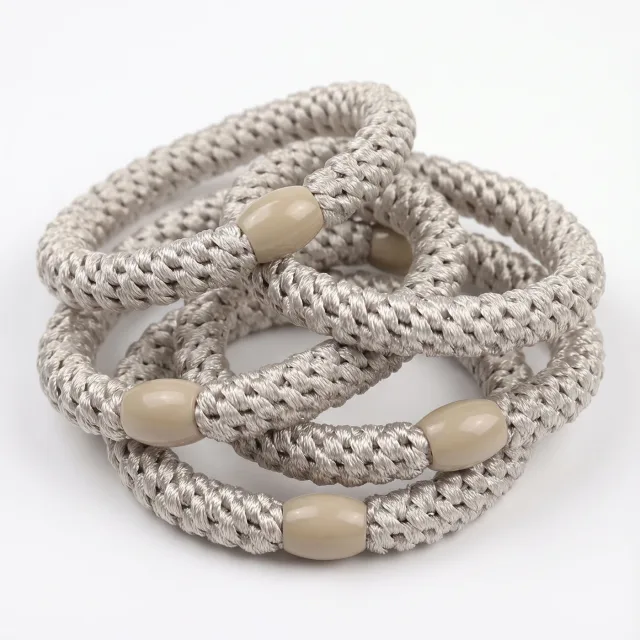 Poppie Hårsnodd Soft Beige 5-pack