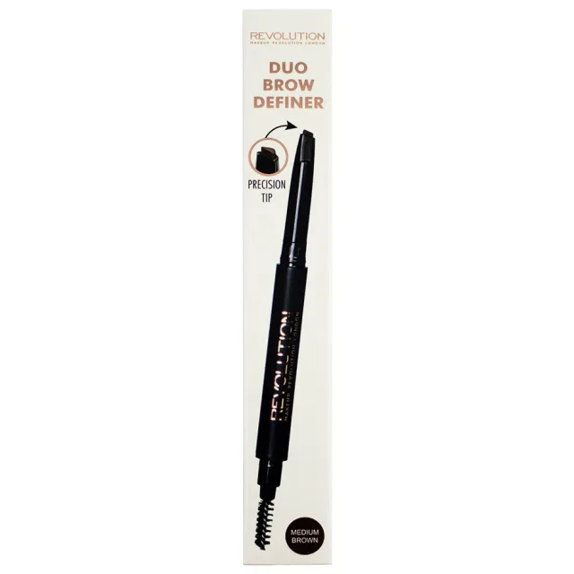 Makeup Revolution Duo Brow Pencil Medium Brown