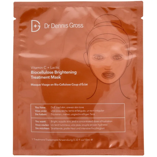 Dr Dennis Gross Vitamin C + Lactic Biocellulose Brightening Treatment Mask