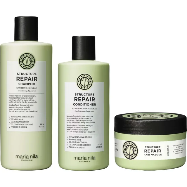 maria nila Structure Repair Bundle Shampoo & Conditioner & Masque