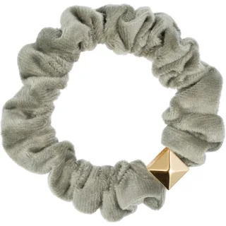 Dark Velvet Mini Scrunchie Milieu Green