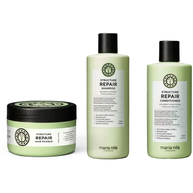 maria nila Structure Repair Trio Shampoo Conditioner Masque