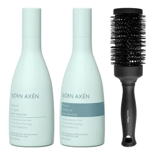 Björn Axén Smooth Shine Hair Care Set Shampoo & Conditioner & Blowout Brush