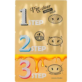 Holika Holika Pig Nose Clear Blackhead 3-Step Honey Gold