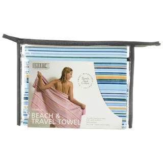 Smart Beach towel Blue stripes