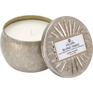 Voluspa Blond Tabac Decorative Tin Candle