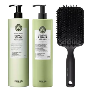 maria nila Repair & Detangle Hair Care Set Shampoo & Conditioner & Paddle Brush