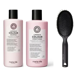 maria nila Luminous Color Care With Detangling Brush Shampoo & Conditioner & Brush