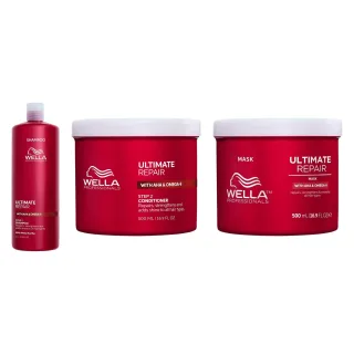 Wella Professionals Ultimate Repair Hair Restoration Set Shampoo Conditioner & Mask
