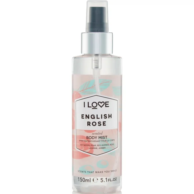 I Love... English Rose Scented Body Mist