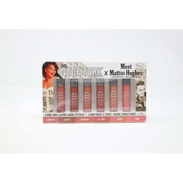 the Balm Meet Matte Hughes 6-pc Mini Lip Kit Miss Nude York