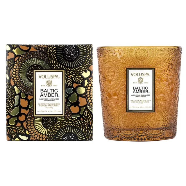 Voluspa Baltic Amber Candle Classic Lys
