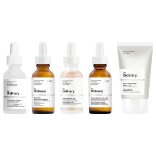 The Ordinary Complete Skin Renewal System Multi-peptide Serum, Retinoid, Lactic Acid, Caffeine Solution & Moisturizer Each