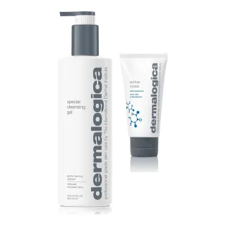 Dermalogica Special Cleansing & Active Moist Set Active Moist + Special Cleansing Gel
