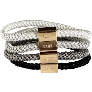 Dark Fat Hair Ties Thin Combo Grey Mix