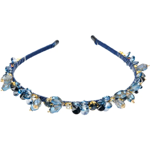 Dark Crystal Hair Band Navy Blue