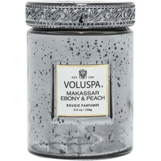 Voluspa Small Jar Candle Makassar Ebony & Peach