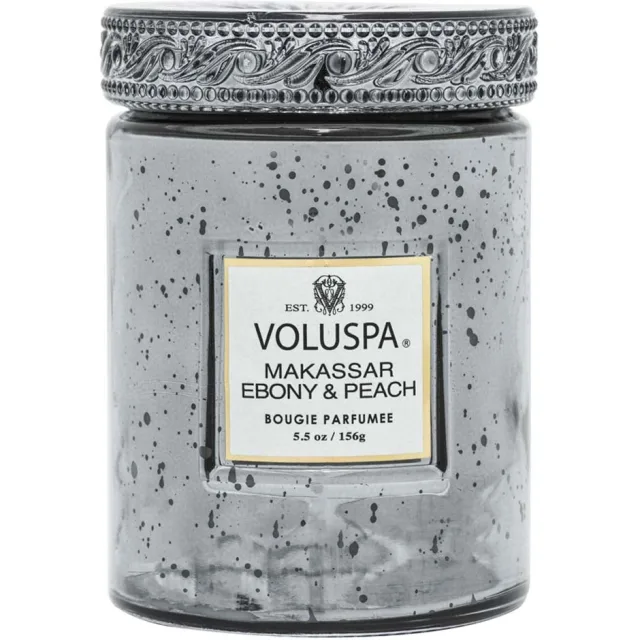 Voluspa Small Jar Candle Makassar Ebony & Peach