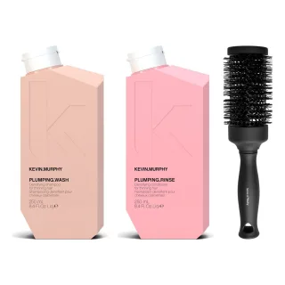 Kevin Murphy Plump & Style Hair Set Shampoo Conditioner & Brush