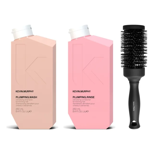 Kevin Murphy Plump & Style Hair Set Shampoo Conditioner & Brush